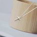 Wen Zhu S Pure Cross Necklace Plain Silver Women's Pendant Fashionable Temperament Simple Short Collarbone Chain_ipsvogv.com