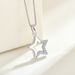 Zircon Five Pointed Ring Necklace Earrings Three Piece Set S Sier Star Fashion Jewelry_ipsvogv.com