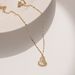 Loving Gold Plated Colorless Titanium Steel Necklace with Minimal Setting, Light Luxury Feeling, Cat Eye Stone Pendant,_ipsvogv.com