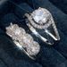 Cao Shi's Simple Engagement Banquet Women's Combination Ring with Geometric Shape and Full Diamond Ring_ipsvogv.com