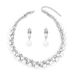 12028 Baroque Alloy Necklace Earrings Elegant, Fashionable, Versatile Bridal Dress Jewelry Set_ipsvogv.com