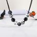Halloween Retro Double Chain Necklace Personality Black And White Wooden Beads Clavicle Chain_ipsvogv.com