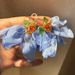 Women’s Jewelry Set Fashion Blue Super Fairy Retro Chiffon Flower Tassel Earrings Earrings Advanced Exaggerated Niche Temperament Holiday Earrings_ipsvogv.com