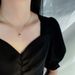 Love Love Necklace 2023 New Women's Summer collarbone Chain Simple and Elegant Light Luxury Neckchain Peach Heart_ipsvogv.com