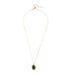 Ins Emerald Pendant Earrings Same Style High-end Brass Gold-plated Necklace For Women Summer_ipsvogv.com