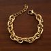 Punk Hip-Hop Gold-Plated Titanium Steel Men's Bracelet Ins Cold Style Simple Couple Jewelry Accessories_ipsvogv.com