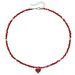 Fashion High-end Sense Niche Love Pendant Collarbone Chain Glass Rice Beads Handmade Beaded Necklace_ipsvogv.com