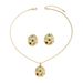 Geometric luxury style women's necklace earring with electroplated earrings, versatile jewelry set_ipsvogv.com