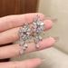 Cao Shi Luxurious Super Sparkling with Leaf Style Design Sense Long Wisteria Flower Exquisite Earrings for Women_ipsvogv.com