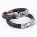 Fashion Commuter Men's Leather Alloy Magnetic Twist Punk Bracelet_ipsvogv.com