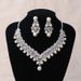 earrings Two-piece Set Bridal Fashion Jewelry Female Birthday Party Pearl Necklace Accessories_ipsvogv.com