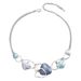 Hot selling new round drip oil necklace earring set with high-end earrings and irregular design collarbone chain_ipsvogv.com