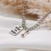 Korean Version Of Instagram Style Personalized Cool Adjustable Square Brand "YOU Vs YOU" Dumbbell Bracelet_ipsvogv.com
