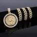 Unisex Diamond Studded Personalized Rotating Death Pendant Alloy Hip Hop Style Jewelry Can Rotate St. Jude Necklace_ipsvogv.com