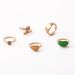 Hot Selling Jewelry, Luxurious Temperament, Emerald Ring, Jelly Color Combination, 5-piece Set For Women_ipsvogv.com