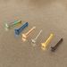 straight stainless steel five-pointed star nose nail nose nail curved stainless steel piercing jewelry_ipsvogv.com
