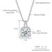 Unisex Classic zircon micro inlaid square pendant necklace for women Fashion platinum plated necklace jewelry_ipsvogv.com