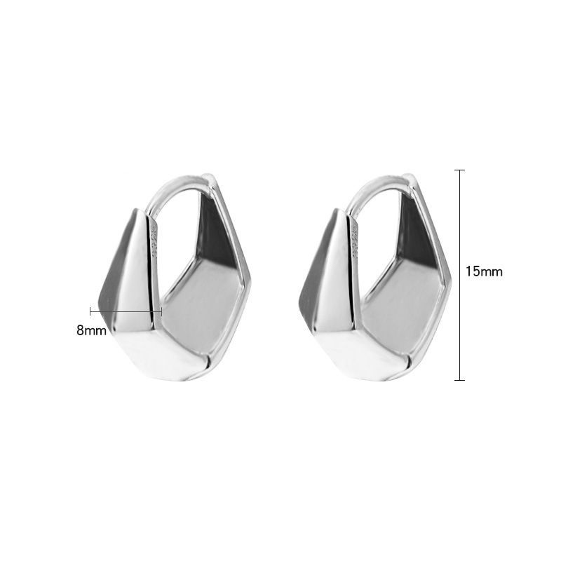 S Sterg Sier Dia Geometric Earrings Light Fashion Retro Style Niche Design Advanced Sense_ipsvogv.com