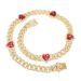 Men’s Jewelry Set Fashion 12mm Three Diamond Red Heart Full Diamond NecklaceStreet Hip Hop Cuban Chain Jewelry_ipsvogv.com