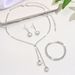 Women’s Jewelry Set Fashion Simple Jewelry Water Drop Shiny Wedding Claw Chain Diamond Dinner Set Necklace Earrings Bride Four Piece Set_ipsvogv.com