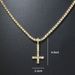 Unique Full Inverted Cross Necklace Hip Hop Rap Versatile Inlaid Diamond Pendant Tennis Chain Choker_ipsvogv.com