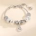 Pan's Crystal With Hollow Heart And Diamond Inlay DIY Handmade Large Hole Bead Detachable Bracelet_ipsvogv.com