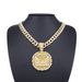 Unisex Alloy Necklace Men And Women's Last Supper Pendant Hip Hop Personality Fashion Rap Diamond Pendant_ipsvogv.com
