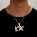 New Product Full Diamond Letter LA Plate Snake Shaped Personalized Pendant Fashion Logo Cuban Chain Necklace Jewelry_ipsvogv.com