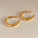 Unisex Fashionable Gold Plated Titanium Steel Retro Exquisite Lava C Hoop Earrings_ipsvogv.com
