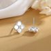 Women's Jewelry Flower Shell Earrings S925 Sterling Silver Four Leaf Clover Light Luxury Earrings Simple Fashion All Match Ear Jewelry_ipsvogv.com