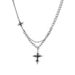 Black Cross Necklace, Men's Trendy Instagram, Hip Hop, Unisex, Small And Luxury Chain, Sweater Accessories, Women_ipsvogv.com