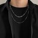 Simple And Versatile Double Layer Splicing Necklace For Men And Women Hip Hop Personality Stacked Snake Bone Clavicle Necklace_ipsvogv.com