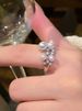 Starry Zircon Pearl Light Luxury High-end Feel, Tail Plain Ring, Women's Niche Design, Open Mouth Eating Ring_ipsvogv.com