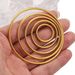 Stainless Large Pendant, Titanium Steel Golden Circle Welding Ring, DIY Jewelry Accessories, Earrings, Handcrafted_ipsvogv.com