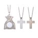 Heat Transfer Printing Cross Necklace, Men's Trendy Personality Hip-hop Couple Long Pendant Accessory_ipsvogv.com