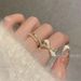 Fugitive Princess Pearl Bow With Adjustable Niche Design And Ins Style Versatile Index Finger Ring Gift_ipsvogv.com