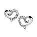 Unisex popular jewelry Korean style heart earrings micro inlaid rose gold plated earrings_ipsvogv.com