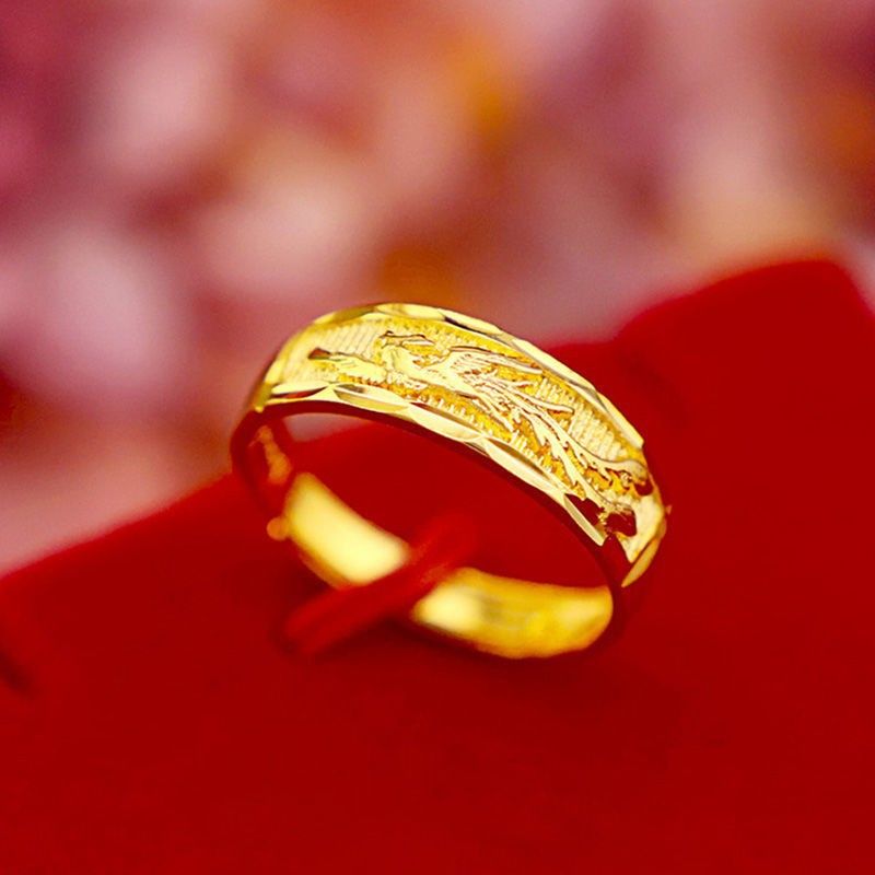 Vietnamese Sand Gold Female Open Couple Jewelry Men's Ring_ipsvogv.com