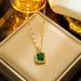 Hip Hop Solid Square Zircon Pendant Full Diamond Colorful Large Necklace Jewelry_ipsvogv.com