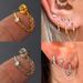 Unisex chain single diamond earrings for women with micro inlaid zircon simple ear bone studs popular piercing earrings_ipsvogv.com