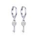 Women’s Jewelry Set Fashion Spot Hot Sale Micro Inlaid CZ Key Pendant Earrings Zircon Temperament Ear Mouth Temperament Versatile Earrings_ipsvogv.com