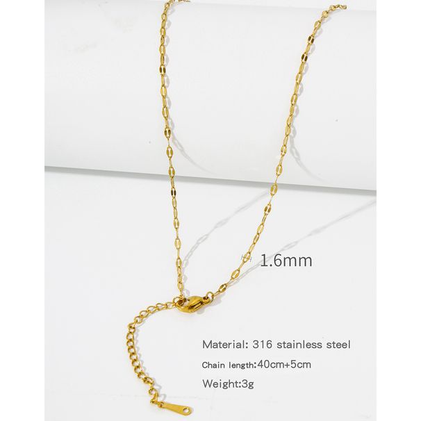 1 Piece Titanium Steel Gold Plated Solid Color Chain_ipsvogv.com