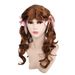 Children's Day Halloween Christmas girl performance cos princess brown hair braided long curly hair_ipsvogv.com