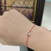 High Version Rose Gold French Gourd Red Rope Women's Diamond Inlaid Woven Bracelet, Zodiac Year_ipsvogv.com