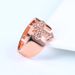 Unisex shape women's ring Micro inlaid zircon rose gold plated jewelry_ipsvogv.com