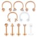 Puncture suit 10 pieces body piercing jewelry suit nose stud nose ring earrings ear bone stud CARTILAGE_ipsvogv.com