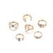Turquoise Moon Arrow Triangle Hollow Open 6-piece Set New Ring_ipsvogv.com