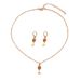 Wine Glass Drop Jewelry Set | Personalized Clavicle Necklace & Earrings | Elegant Oil Pendant Design For Women_ipsvogv.com