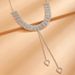 The Bride's Semi-circular Fashionable New Heart-shaped Pendant Diamond Necklace With Water Diamonds_ipsvogv.com