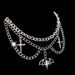 Cross Bat Double Layer Necklace_ipsvogv.com